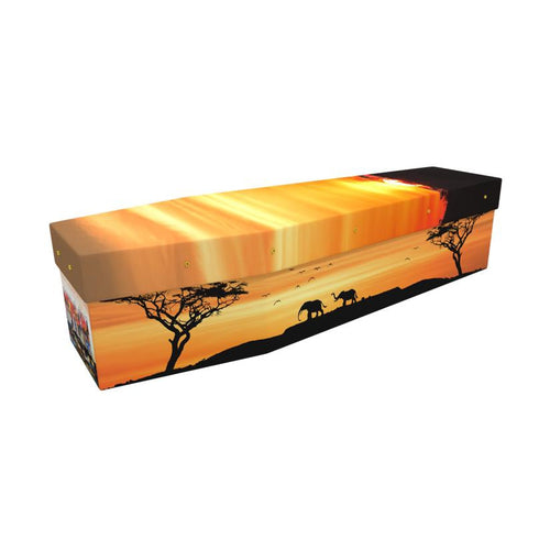 African Sunset Cardboard Coffin